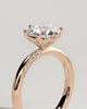 Mahlia - Round Solitaire with Sweeping Micro Pav - 18k Rose Gold