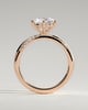 Mahlia - Round Solitaire with Sweeping Micro Pav - 18k Rose Gold