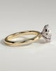 Mahlia - Round Solitaire with Sweeping Micro Pav - 18k Yellow Gold / 18k White Gold