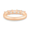 Maia - 5 Stone East West Radiant Wedding Band - 18k Rose Gold