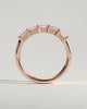Maia - Radiant East West Accent Stone with Closed Basket Setting Wedding Ring - 18k Rose Gold