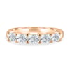 Maia - 5 Stone East West Radiant Wedding Band - 18k Rose Gold