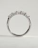 Maia - Radiant East West Accent Stone with Closed Basket Setting Wedding Ring - 18k White Gold