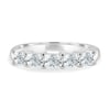 Maia - 5 Stone East West Radiant Wedding Band - 18k White Gold