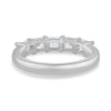 Maia - 5 Stone East West Radiant Wedding Band - 18k White Gold