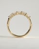 Maia - Radiant East West Accent Stone with Closed Basket Setting Wedding Ring - 18k Yellow Gold