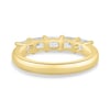 Maia - 5 Stone East West Radiant Wedding Band - 18k Yellow Gold