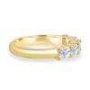 Maia - 5 Stone East West Radiant Wedding Band - 18k Yellow Gold