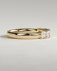 Maia - Radiant East West Accent Stone with Closed Basket Setting Wedding Ring - 18k Yellow Gold