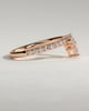 Mara - Pear Round Accent Stone with Curved Pave Band Wedding Ring - 18k Rose Gold