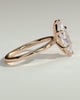 Marly - Classic Marquise 6 Claw Solitaire Engagement Ring - 18k Rose Gold High Setting