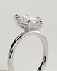 Marly - Classic Marquise 6 Claw Solitaire Engagement Ring - 18k White Gold High Setting