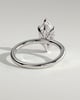Marly - Classic Marquise 6 Claw Solitaire Engagement Ring - 18k White Gold High Setting
