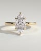 Marly - Classic Marquise 6 Claw Solitaire Engagement Ring - 18k Yellow Gold High Setting