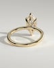 Marly - Classic Marquise 6 Claw Solitaire Engagement Ring - 18k Yellow Gold High Setting