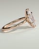 Marly - Classic Marquise 6 Claw Solitaire Engagement Ring - 18k Rose Gold Low Setting