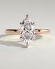 Marly - Classic Marquise 6 Claw Solitaire Engagement Ring - 18k Rose Gold Low Setting