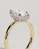 Marly - Classic Marquise 6 Claw Solitaire Engagement Ring - 18k Yellow Gold / 18k White Gold Low Setting