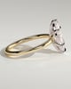 Marly - Classic Marquise 6 Claw Solitaire Engagement Ring - 18k Yellow Gold / 18k White Gold Low Setting