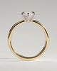 Marly - Classic Marquise 6 Claw Solitaire Engagement Ring - 18k Yellow Gold / 18k White Gold Low Setting