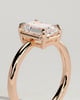 Matisse - Emerald Bezel Frame Solitaire with Claws - 18k Rose Gold