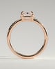 Matisse - Emerald Bezel Frame Solitaire with Claws - 18k Rose Gold