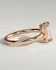 Matisse - Emerald Bezel Frame Solitaire with Claws - 18k Rose Gold