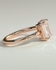 Matisse - Emerald Bezel Frame Solitaire with Claws - 18k Rose Gold