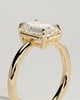 Matisse - Emerald Bezel Frame Solitaire with Claws - 18k Yellow Gold
