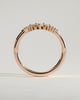 May - Pear Round Accent Stone with Curved Band Wedding Ring - 18k Rose Gold