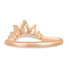 May - Accent Stones Curved Band - 18k Rose Gold