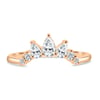 May - Accent Stones Curved Band - 18k Rose Gold