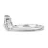 May - Accent Stones Curved Band - 18k White Gold