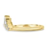 May - Accent Stones Curved Band - 18k Yellow Gold