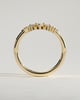 May - Pear Round Accent Stone with Curved Band Wedding Ring - 18k Yellow Gold