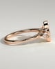 Meesha - Oval Floating Bezel with Accent Stones - 18k Rose Gold