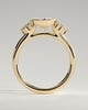 Meesha - Oval Floating Bezel with Accent Stones - 18k Yellow Gold