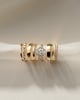 Meesha - Oval Floating Bezel with Accent Stones - 18k Yellow Gold