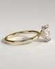 Melanie - Elongated Cushion Claw Solitaire with Wrap Around Hidden Halo Engagement Ring - 18k Yellow Gold