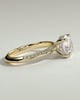 Melinda - 4 Claw Knife Edge Round Solitaire with Hidden Halo and Pav - 18k Yellow Gold
