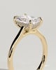 Jane - Emerald Solitaire with Hidden Halo and Cathedral Setting - 18k Yellow Gold