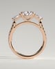 Mia  Pear Trilogy with Pave - 18k Rose Gold