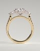 Mia  Pear Trilogy with Pave - 18k Yellow Gold / 18k White Gold
