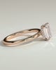 Miller - Emerald Solitaire with Hidden Halo - 18k Rose Gold