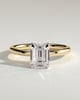 Miller - Emerald Solitaire with Hidden Halo - 18k Yellow Gold / 18k White Gold