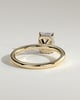 Miller - Emerald Solitaire with Hidden Halo - 18k Yellow Gold