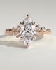 Minnie - Marquise Solitaire with Clustered Round Accent Stones - 18k Rose Gold