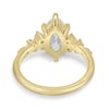 Minnie - Marquise Solitaire with Clustered Round Accent Stones - 18k Yellow Gold