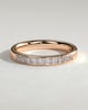 Miranda - Princess Channel Set Wedding Ring - 18k Rose Gold