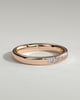 Miranda - Princess Channel Set Wedding Ring - 18k Rose Gold